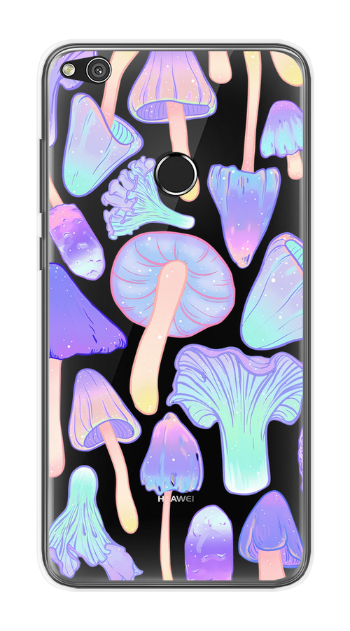 

Чехол на Honor 8 Lite, Huawei P8 Lite "Пастельные грибы", Фиолетовый;голубой, 61550-1
