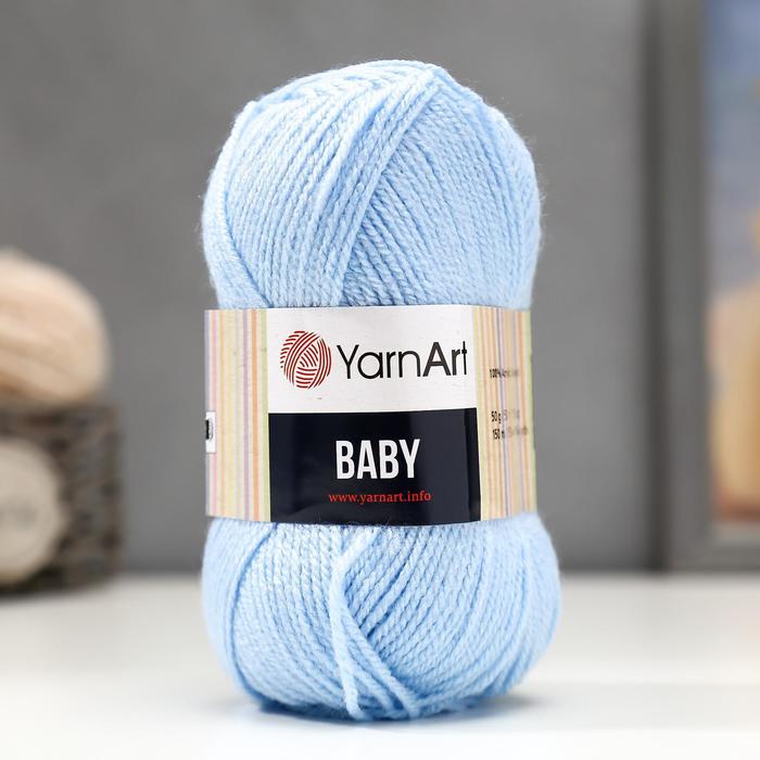 

Пряжа "Baby" 100% акрил 150м/50гр (215 голубой), Пряжа для вязания "Baby"