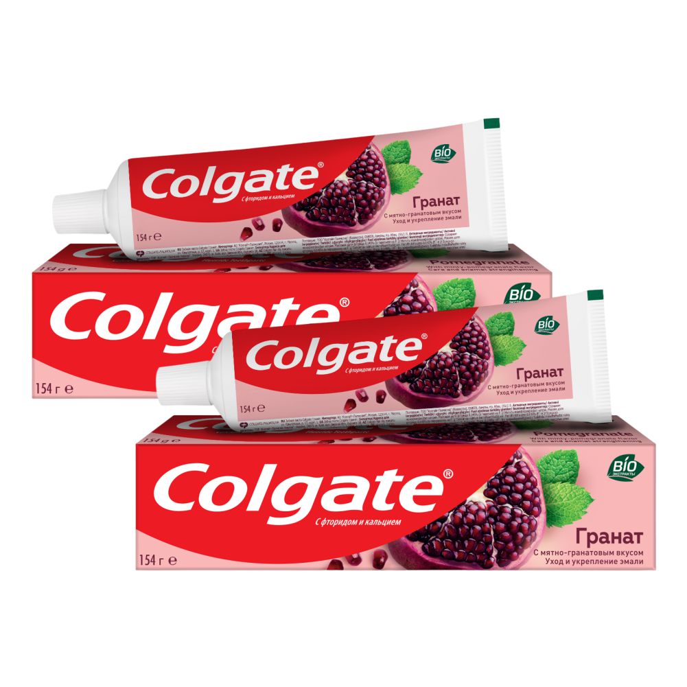 Комплект Зубная паста Colgate Гранат 100 мл х 2 шт. зубная паста colgate укрепляющая с мятно гранатовым вкусом 100 мл 2 шт в наборе