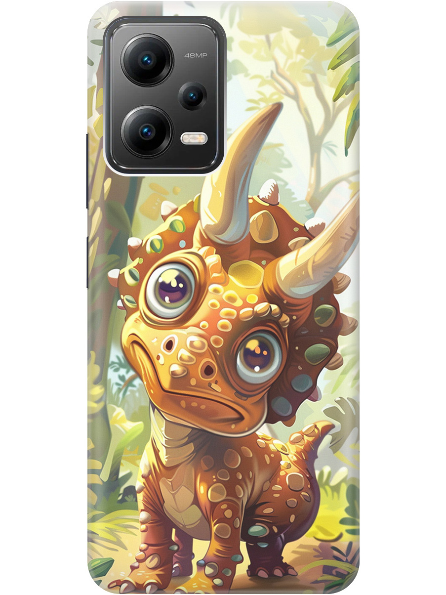 

Силиконовый чехол на Xiaomi Poco X5 5G с рисунком "Малыш-динозавр", Желтый;зеленый, 20000535