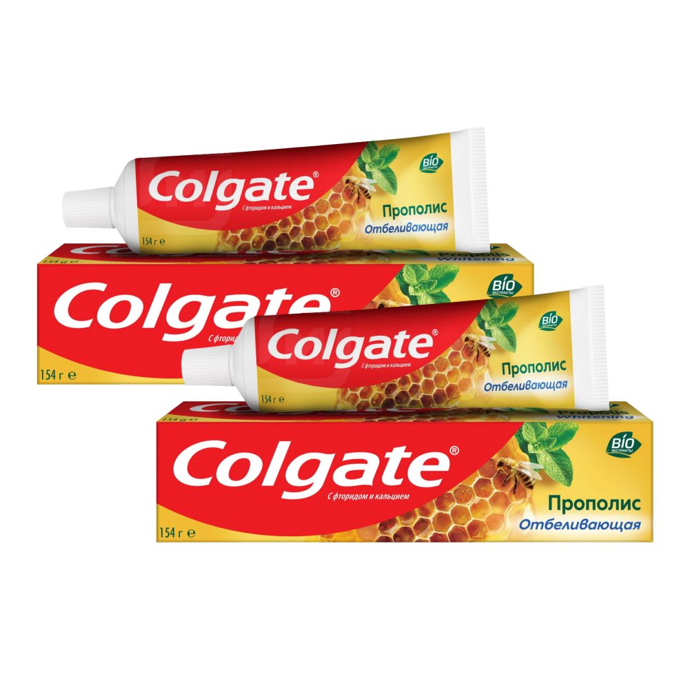 Комплект Зубная паста Colgate Прополис Отбеливающая 100 мл х 2 шт. зубная паста colgate прополис отбеливающая 100 мл