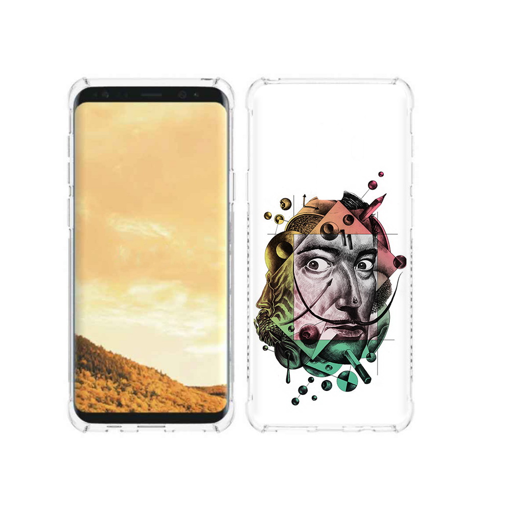 

Чехол MyPads Tocco для Samsung Galaxy S9 разноцветное лицо абстракция (PT98329.588.570), Прозрачный, Tocco