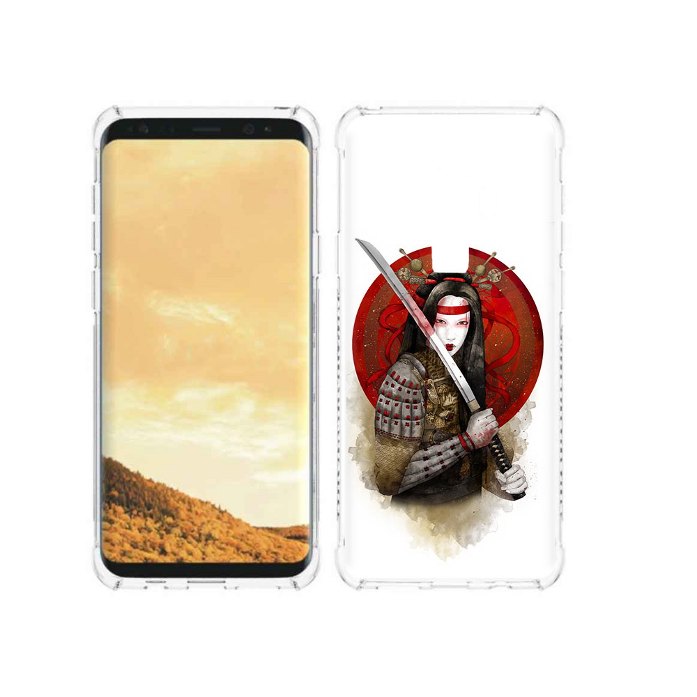 

Чехол MyPads Tocco для Samsung Galaxy S9 рисованная девушка с катаной (PT98329.588.580), Прозрачный, Tocco