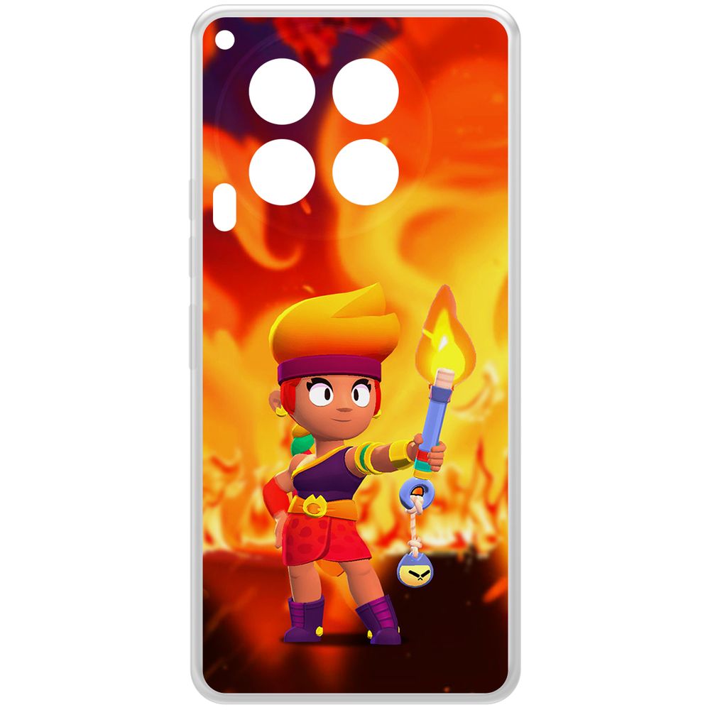 

Чехол-накладка Krutoff Clear Case Brawl Stars-Амбер для TECNO Camon 30 5G, Прозрачный