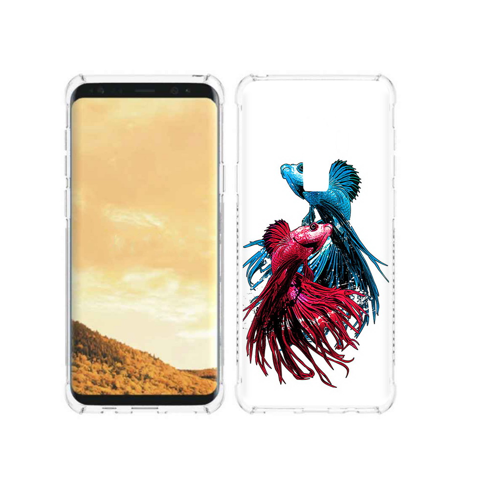 

Чехол MyPads Tocco для Samsung Galaxy S9 рыбы петушки (PT98329.588.592), Прозрачный, Tocco
