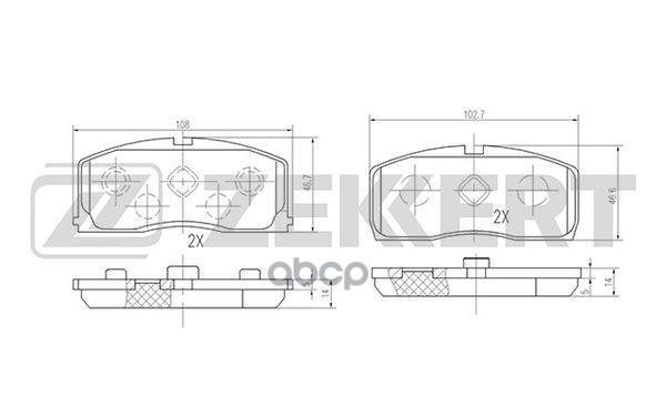 

Колодки Тормозные Lifan Smily 06- Передние Дисковые Zekkert Zekkert арт. BS2539