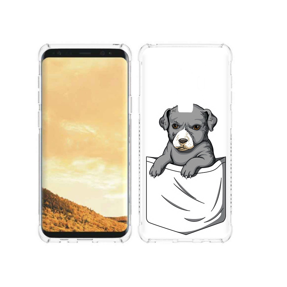 

Чехол MyPads Tocco для Samsung Galaxy S9 собачка в кармане (PT98329.588.611), Прозрачный, Tocco