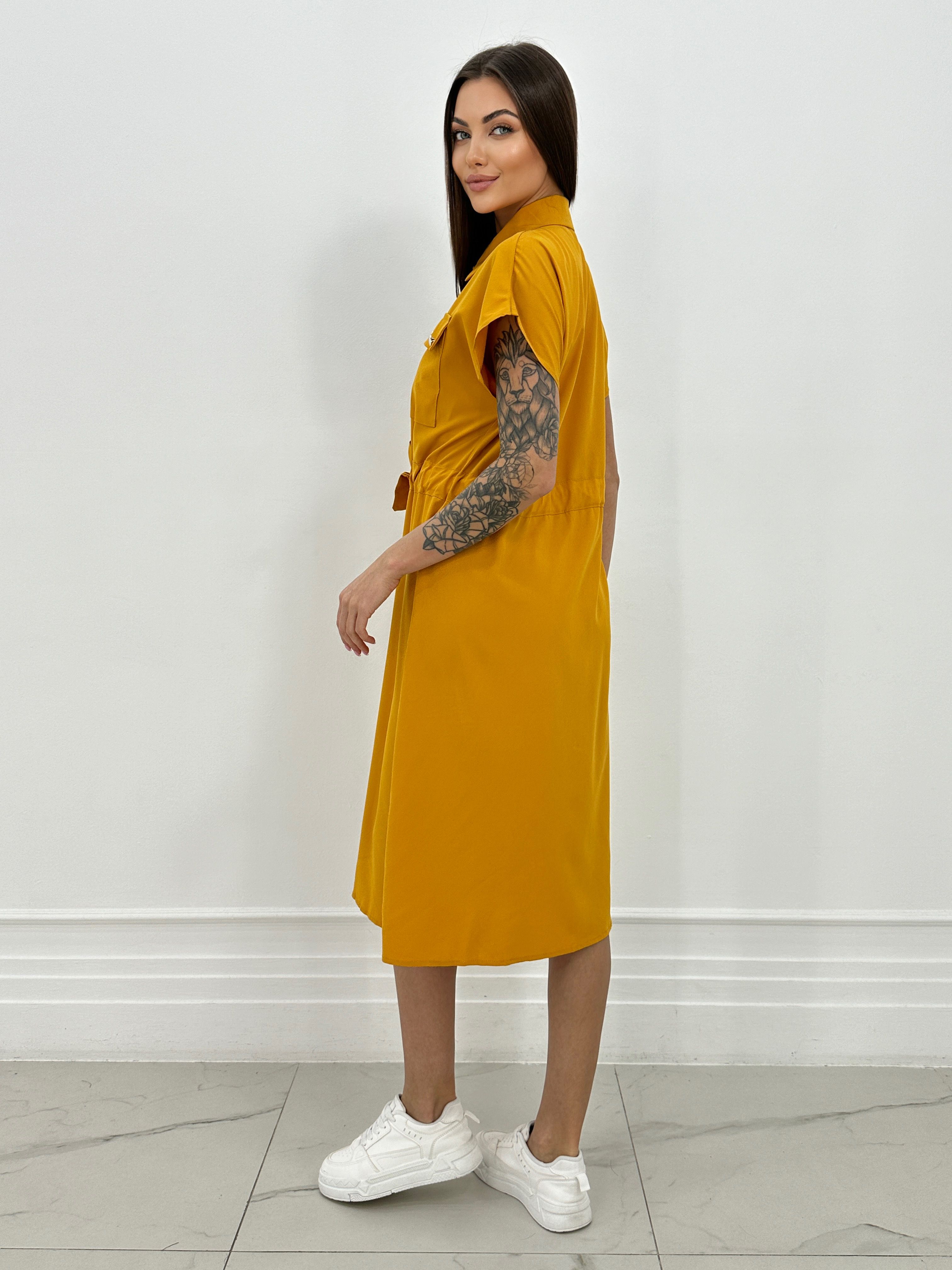 Платье женское BELUXSTAR PL-ALSU оранжевое 46 RU