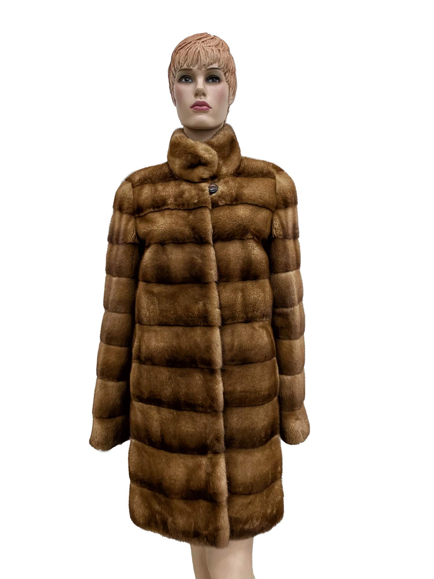 Шуба женская E.Furs FMC25 бежевая 46 RU