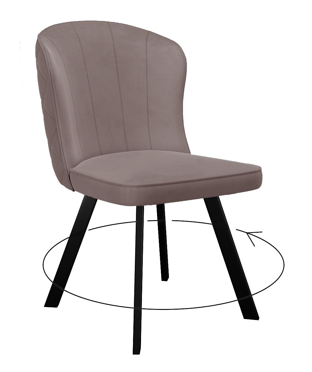 

Стул DIKLINE черный микровелюр 35x45x86 см