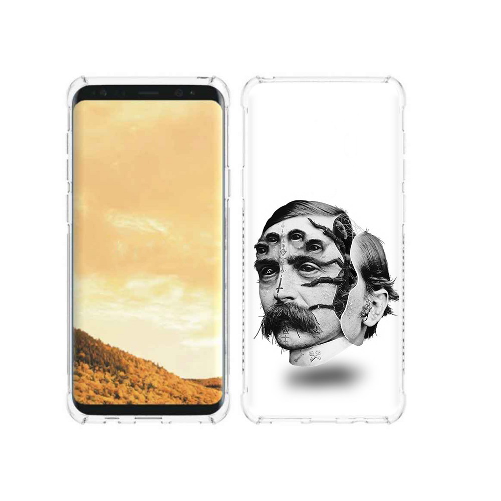 

Чехол MyPads Tocco для Samsung Galaxy S9 страшное лицо мужчины (PT98329.588.629), Прозрачный, Tocco