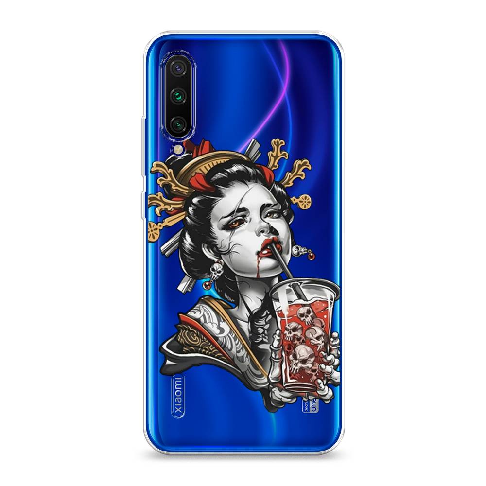 

Чехол на Xiaomi Mi CC9E "Опасная гейша", Красный;черный;серый, 36050-4