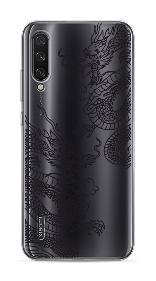 

Чехол на Xiaomi Mi CC9E "Два китайских дракона", Серый;черный, 36050-1