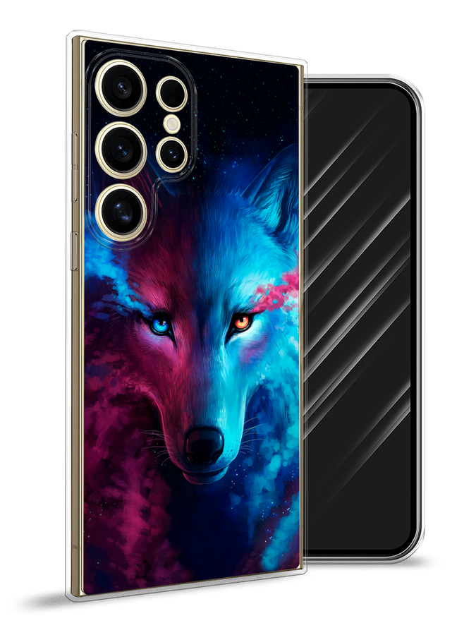 

Чехол Awog на Samsung Galaxy S24 Ultra "Волшебный волк", Голубой;розовый, 2109250-1