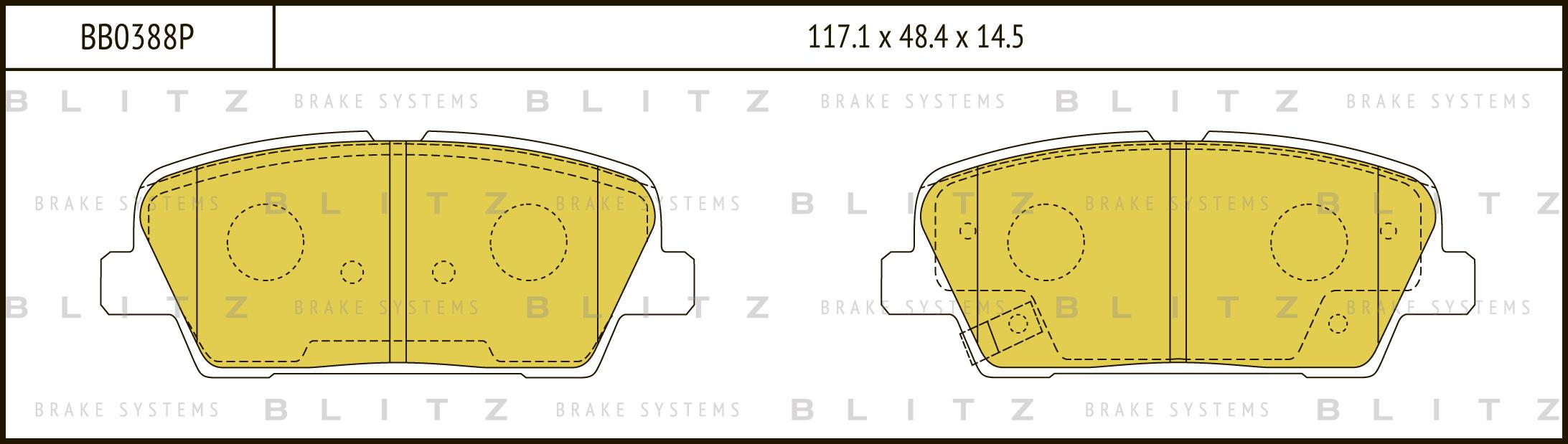 

Тормозные колодки BLITZ задние дисковые bb0388p