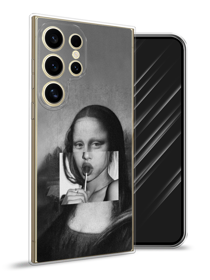 

Чехол Awog на Samsung Galaxy S24 Ultra "Mona Lisa sucking lollipop", Серый, 2109250-1