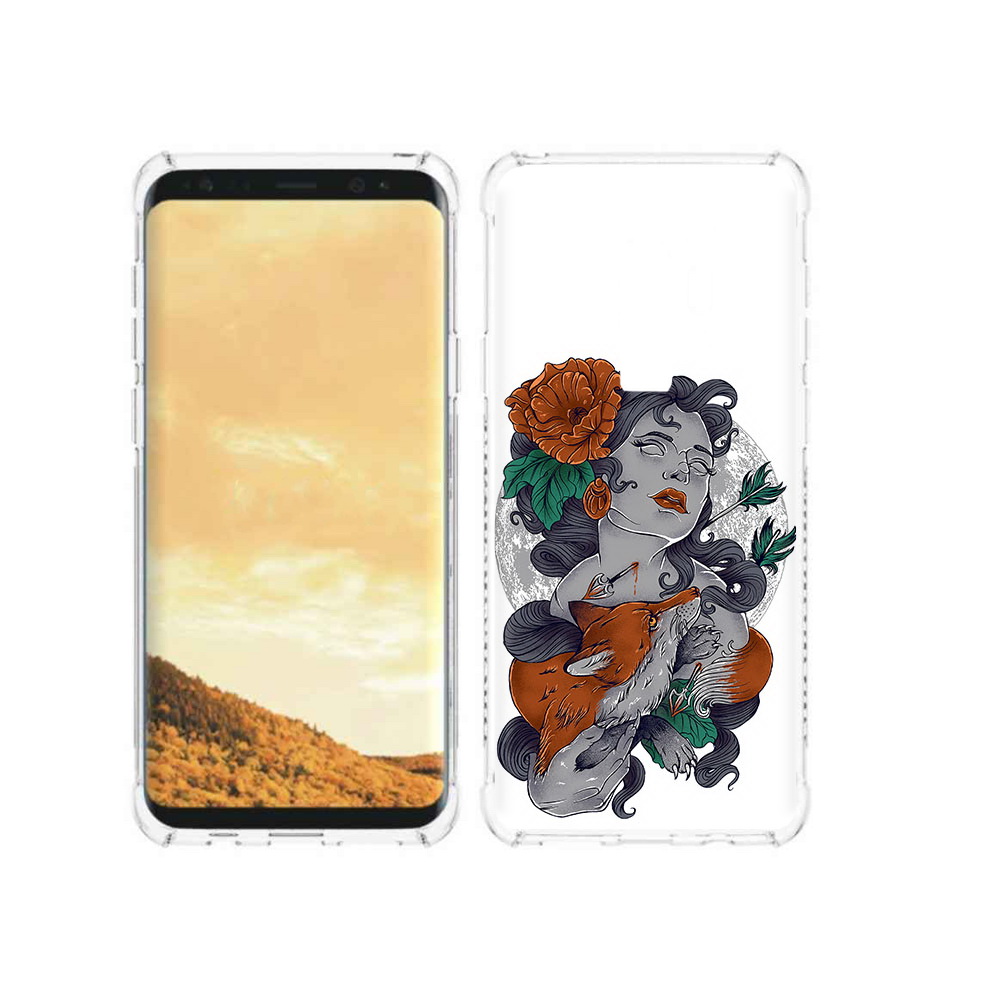 

Чехол MyPads Tocco для Samsung Galaxy S9 темная девушка с лисой (PT98329.588.639), Прозрачный, Tocco