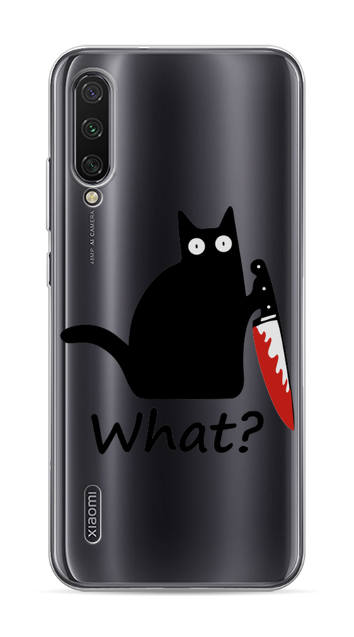 

Чехол на Xiaomi Mi CC9E "Котик с ножом", Черный;красный, 36050-6