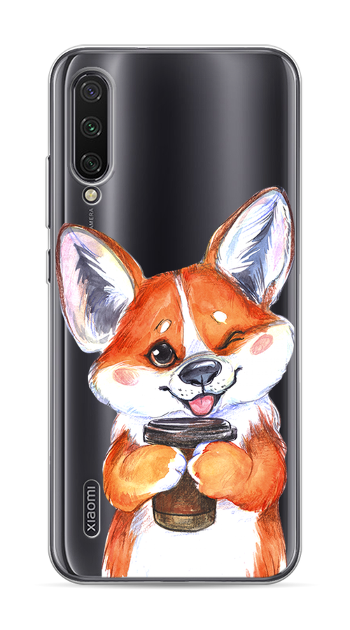 

Чехол на Xiaomi Mi CC9E"Корги с кофе", Оранжевый;белый, 36050-4
