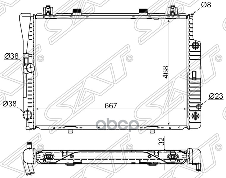 

Радиатор Mercedes S-Class W140 2.8/3.0/3.2 92-98 Sat арт. MB0006-1