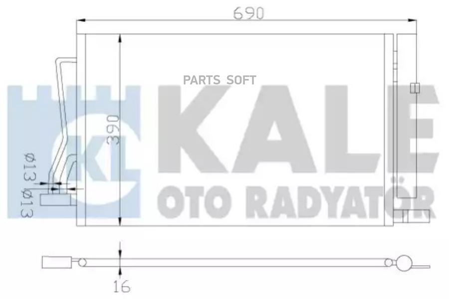 

Радиатор Двигателя Ford Fiesta V/ Fusion- Mazda 2 KALE арт. 349600