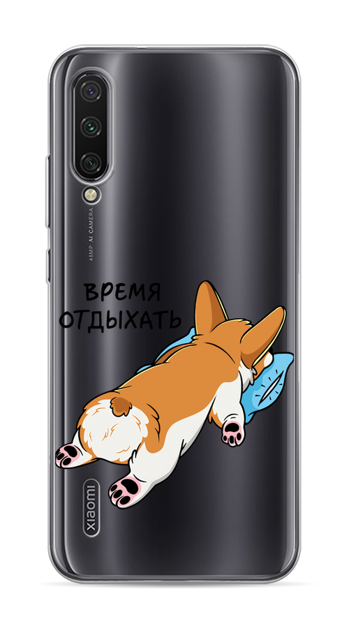 

Чехол на Xiaomi Mi CC9E "Корги отдыхает", Черный;коричневый;голубой, 36050-1