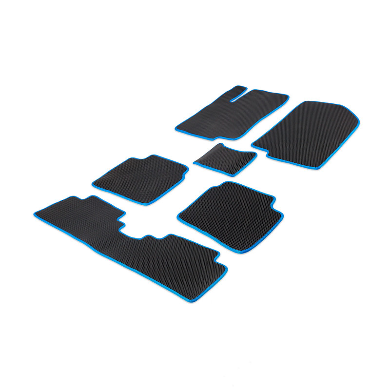 

Комплект ковриков в салон CellMat ЭВА на три ряда Мерседес Бенц GL X164, черный-синий, GL X164