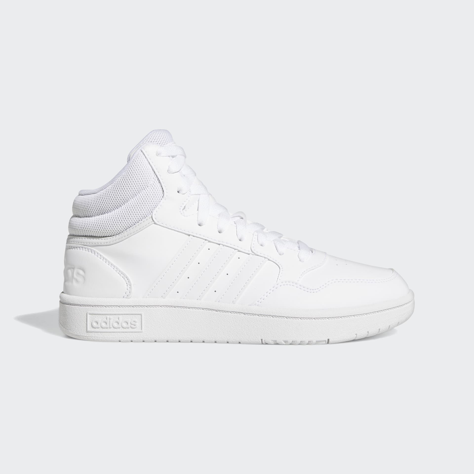 

Кеды женские adidas Hoops 3.0 Mid GW5457 белые 5 UK, Белый, Hoops 3.0 Mid