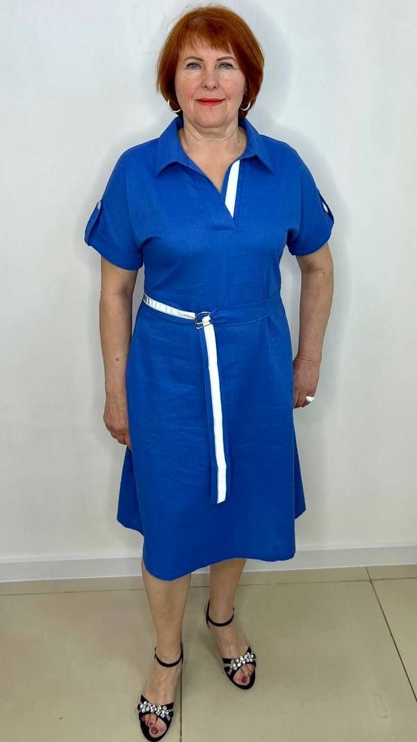 Платье женское Asen 785 синее 52 RU