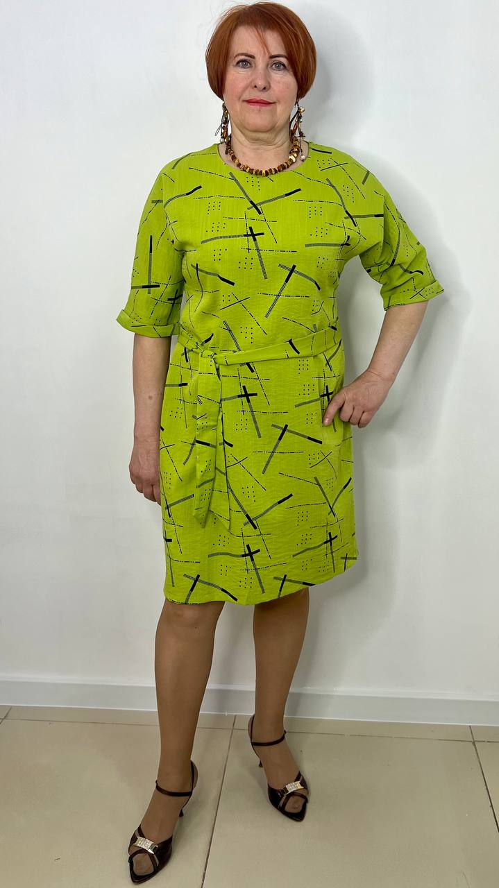 Платье женское Asen 5983 зеленое 54 RU