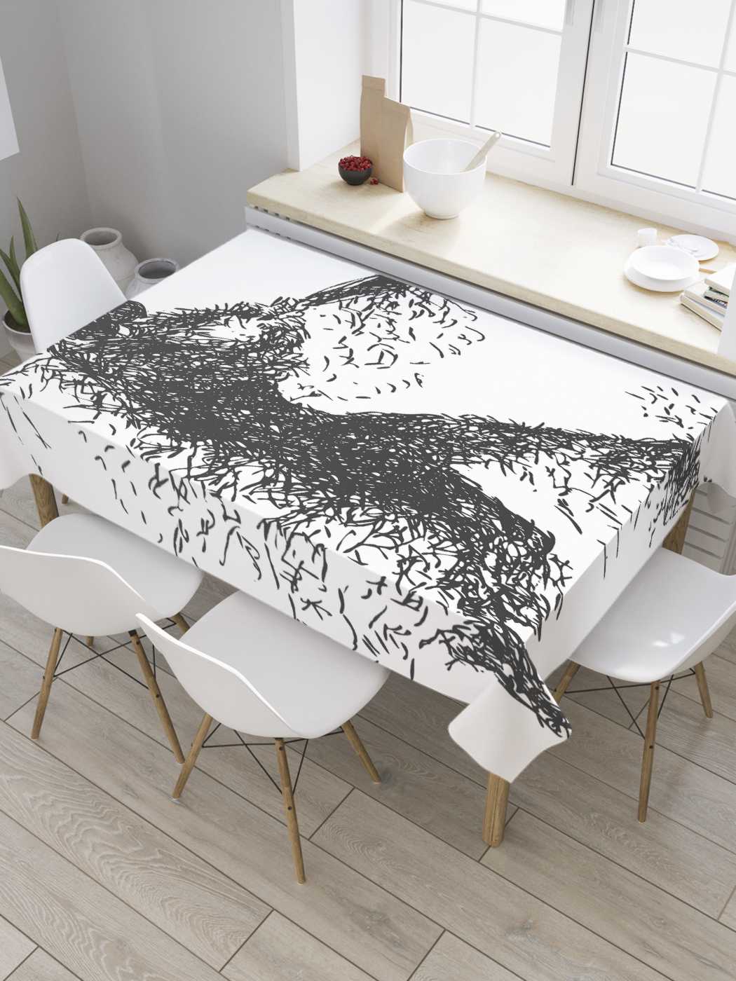 

Скатерть прямоугольная JoyArty "Силуэт мужчины" из сатена, 180x145 см, Белый, Силуэт мужчины