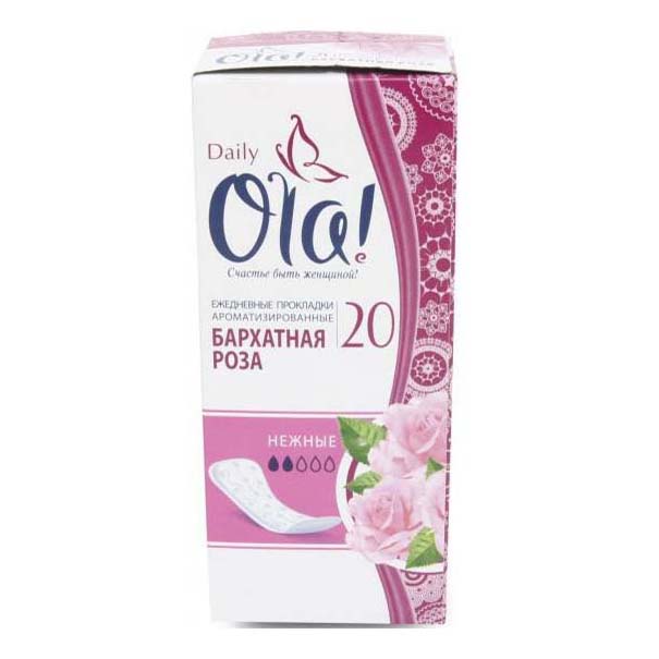 Прокладки Ola! Daily Deo ежедневные Бархатная роза 20 шт. ы искусственные роза роскошь 9х63 см белый