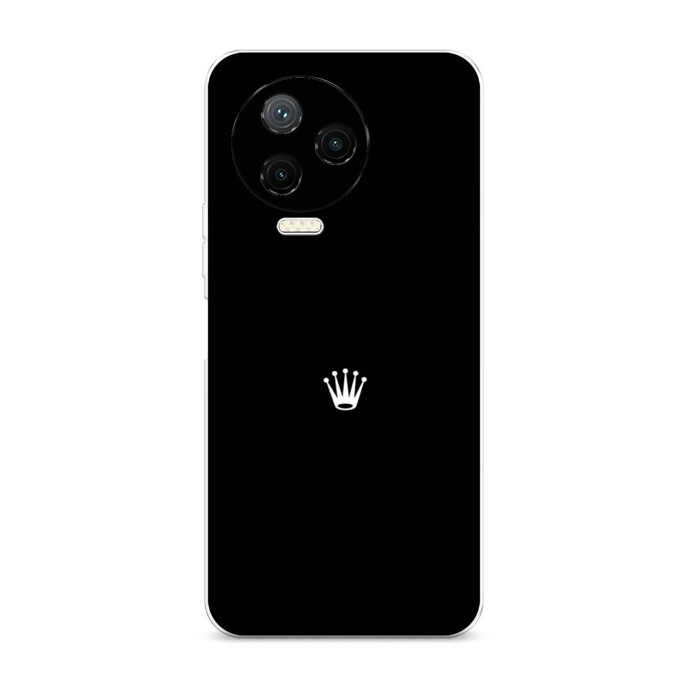 

Чехол Awog на Infinix NOTE 12 2023 / Инфиникс Нот 12 2023 "Белая корона на черном фоне", Черный