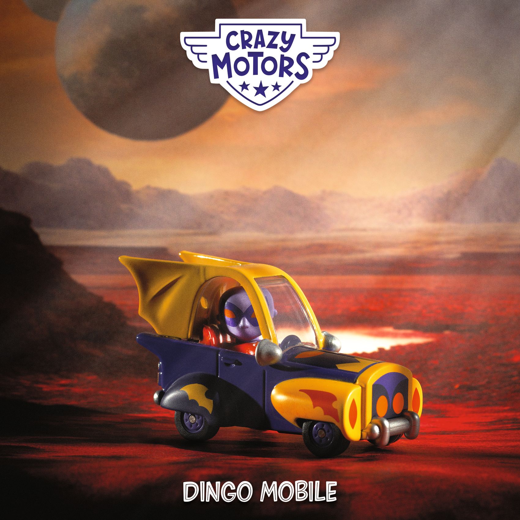 

Машинка Djeco Динго серии Crazy Motors, Желтый;фиолетовый, Динго