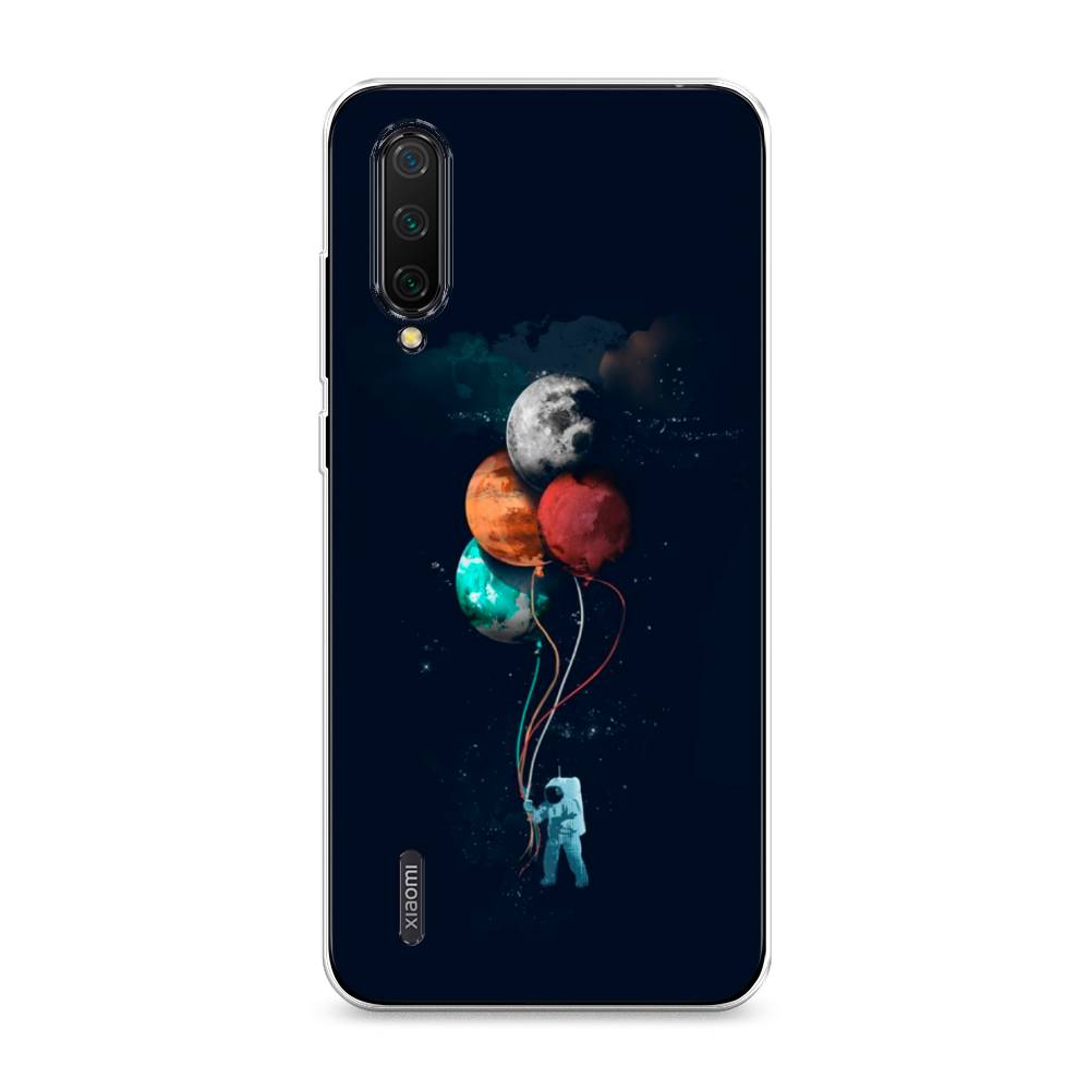 

Чехол на Xiaomi Mi CC9 "Космонавт с шариками", Разноцветный, 36150-4