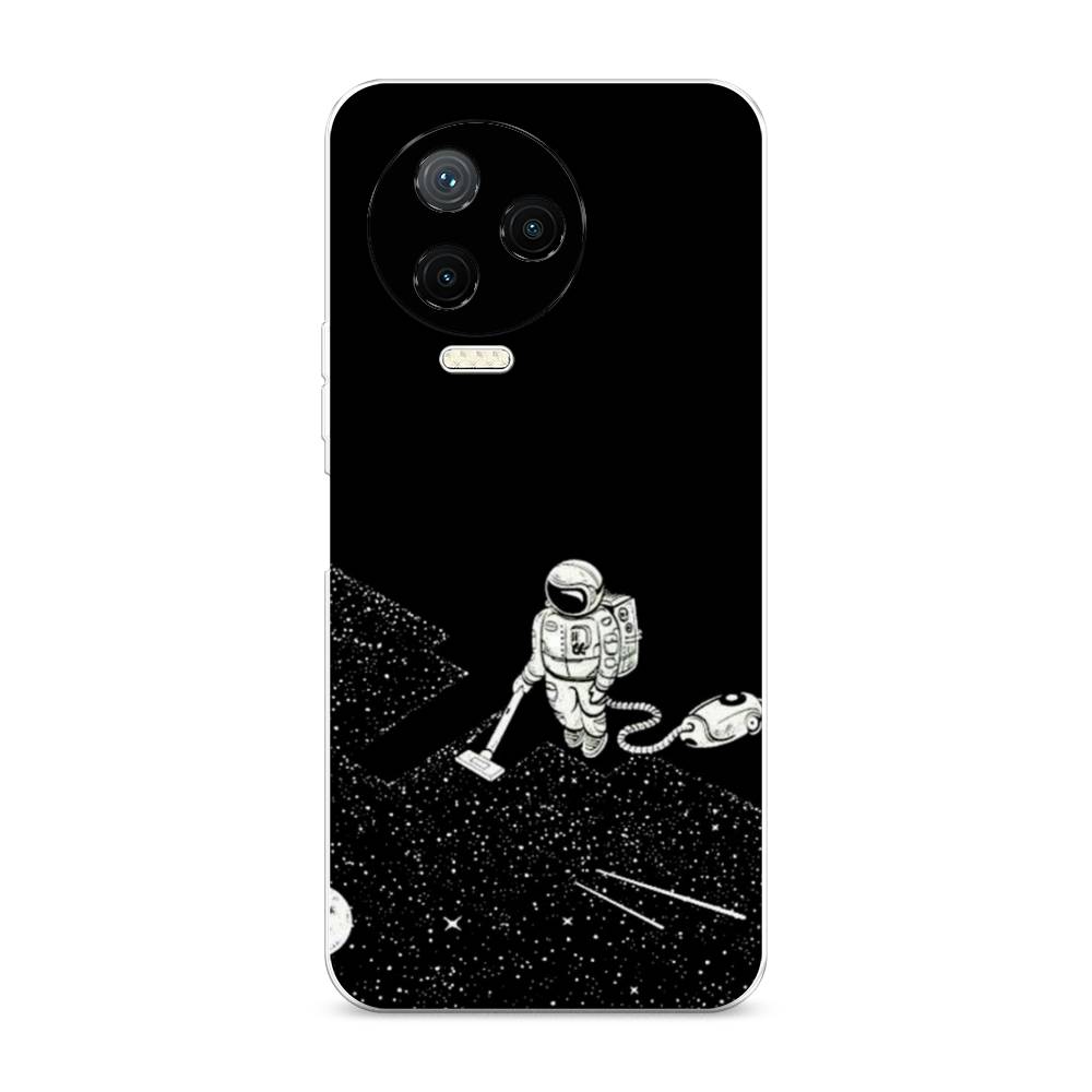 

Чехол Awog на Infinix NOTE 12 2023 / Инфиникс Нот 12 2023 "Космонавт с пылесосом", Белый