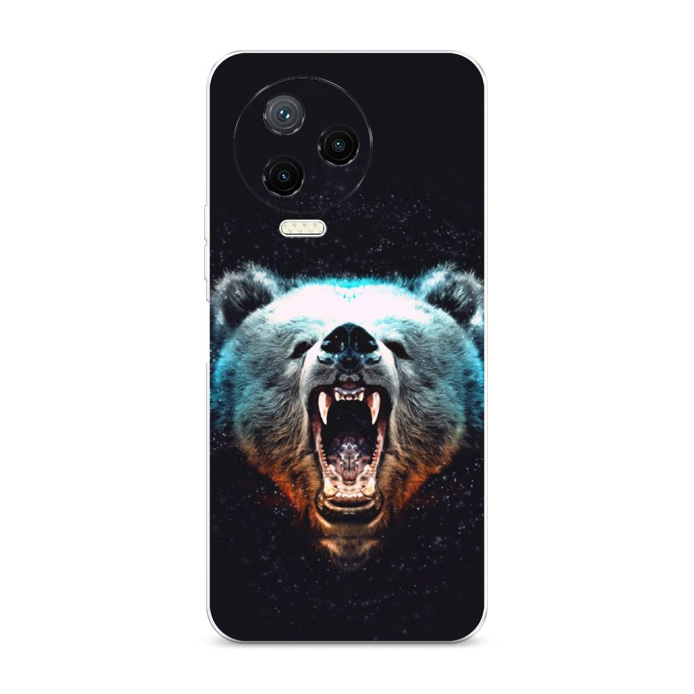 

Чехол Awog на Infinix NOTE 12 2023 / Инфиникс Нот 12 2023 "Медведь", Коричневый;голубой;черный