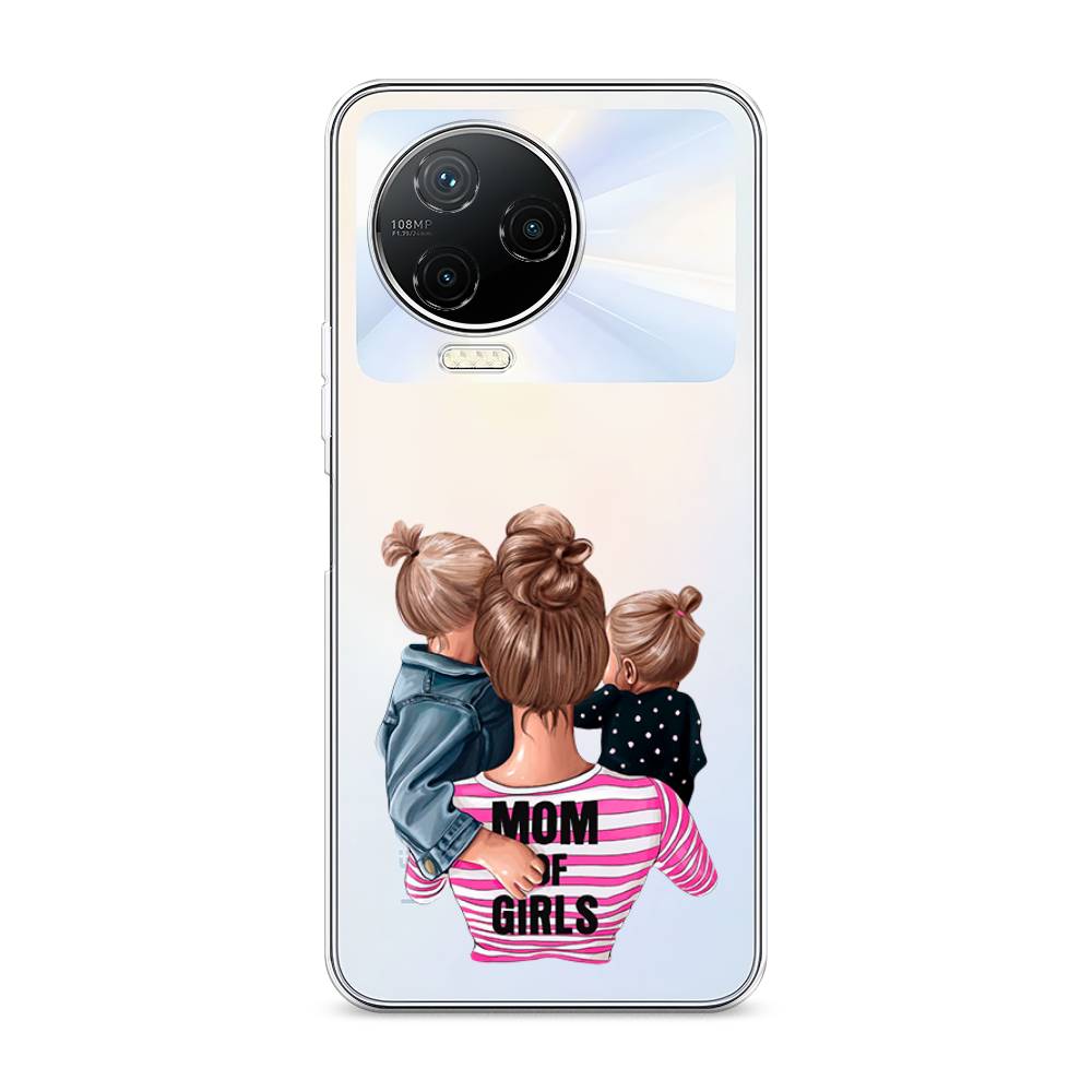 

Чехол Awog на Infinix NOTE 12 2023 / Инфиникс Нот 12 2023 "Mom of Girls", Синий;розовый;черный