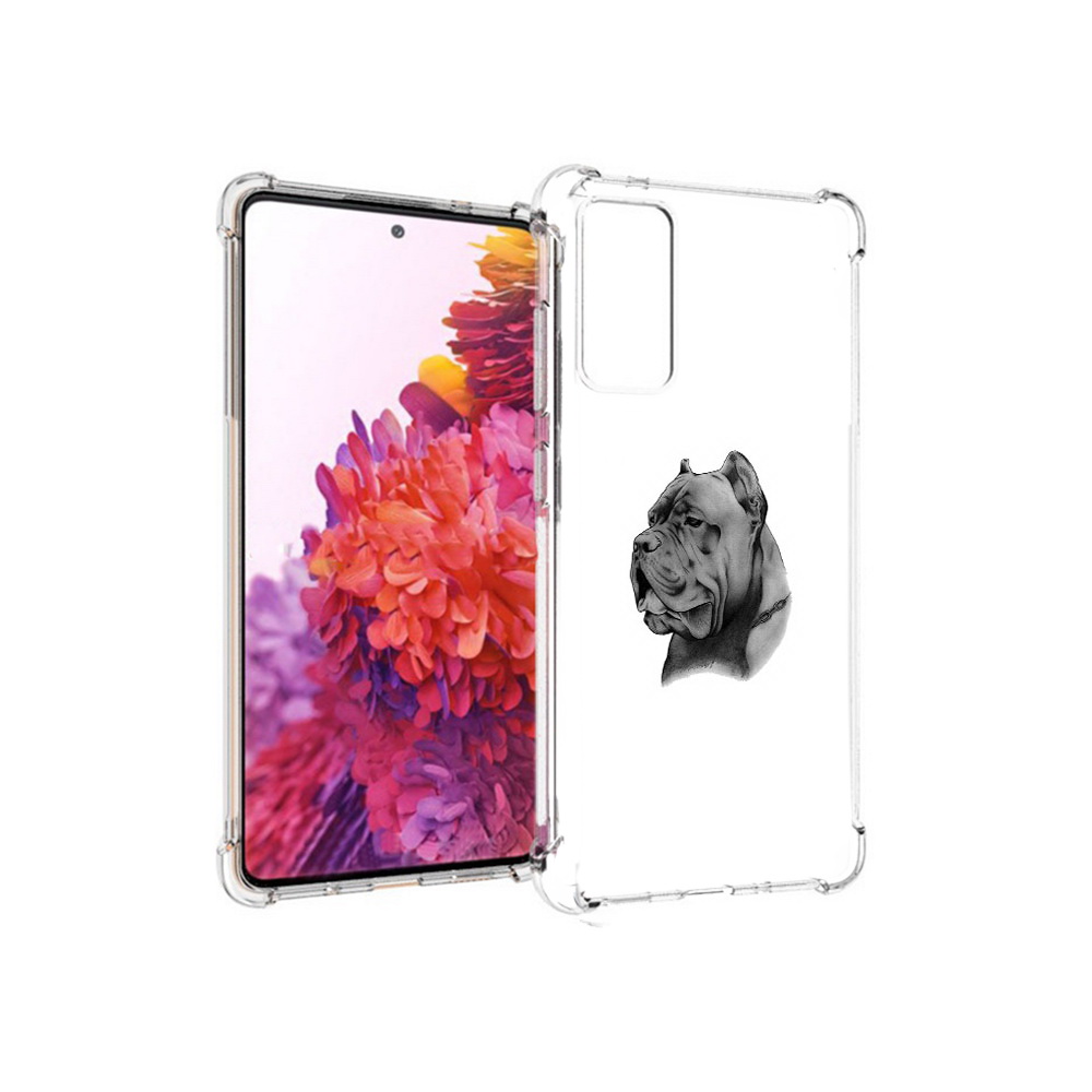 

Чехол MyPads Tocco для Samsung Galaxy S20 FE грозный бульдог (PT153647.496.300), Прозрачный, Tocco