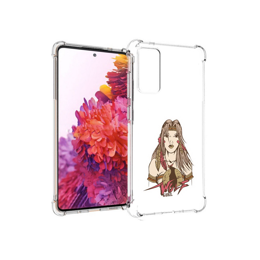 

Чехол MyPads Tocco для Samsung Galaxy S20 FE девушка волк (PT153647.496.306), Прозрачный, Tocco