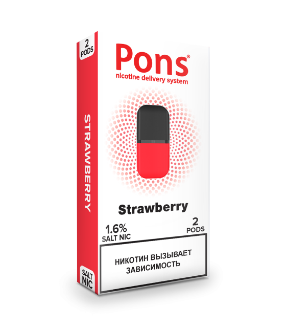 

Картридж Pons Strawberry x2, 20 мг