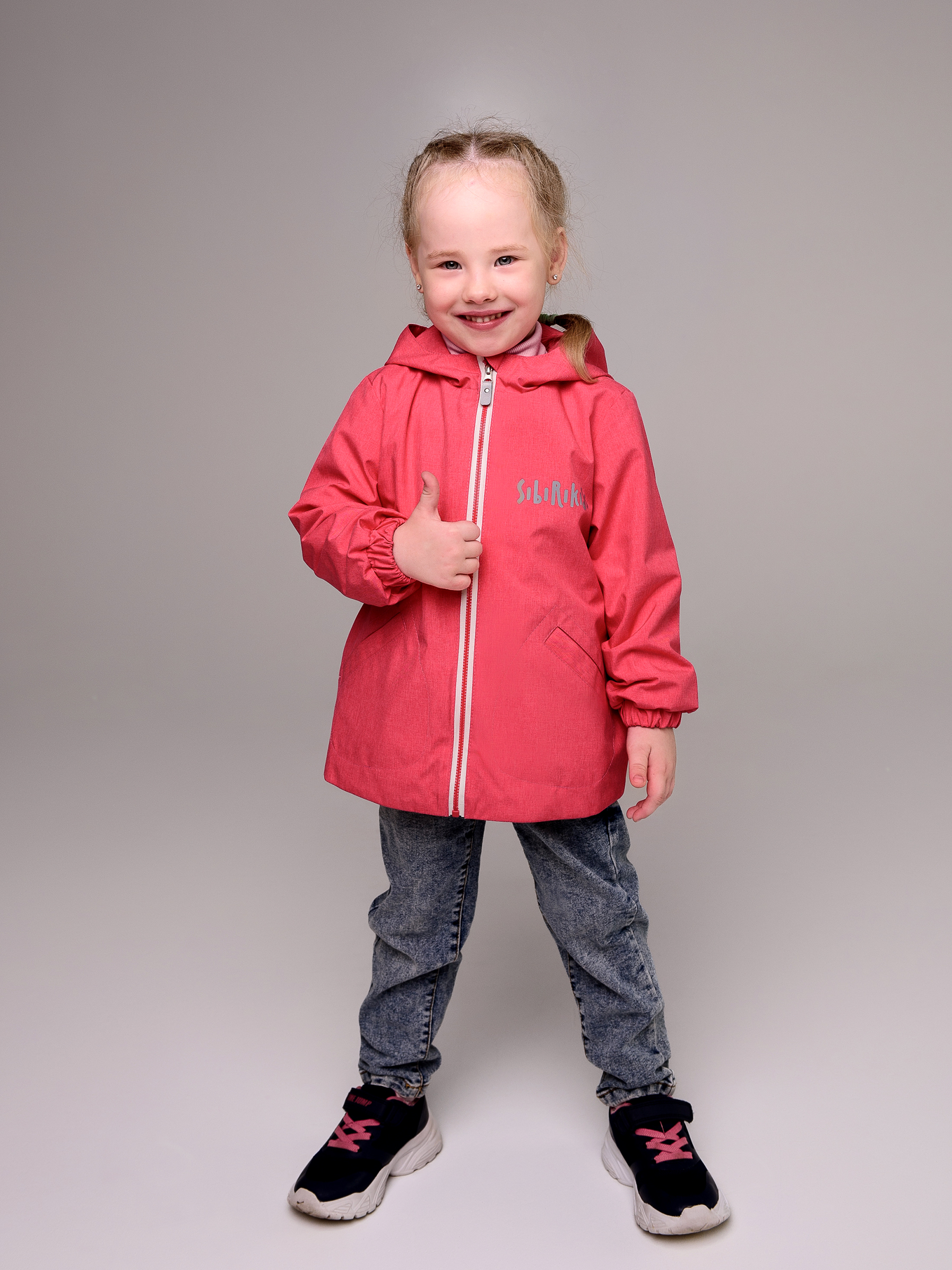 Ветровка детская Sibirikids S365G 18, коралловый, 92