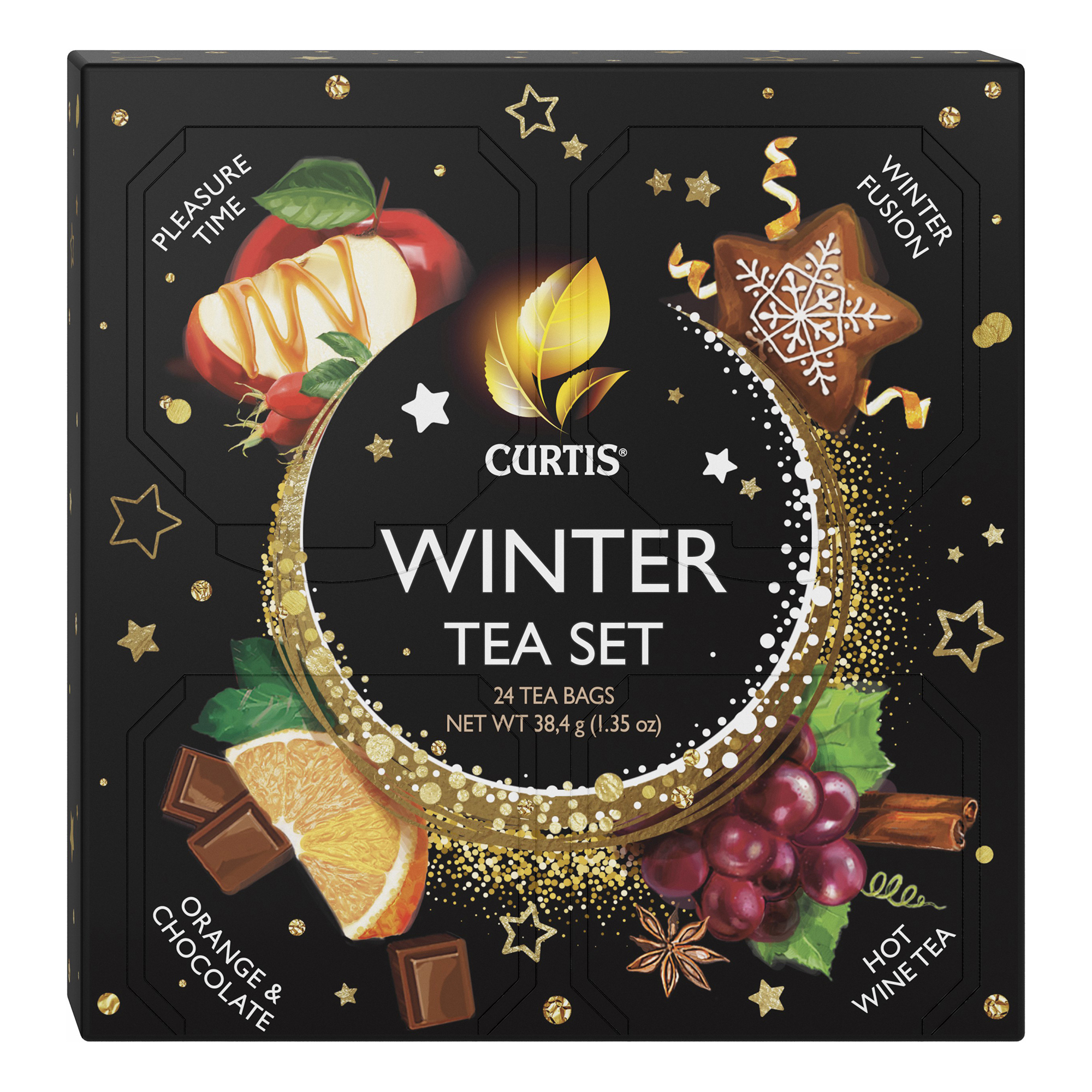 Чая черный Curtis Winter Tea Set Ассорти в пакетиках 1,5 г х 24 шт