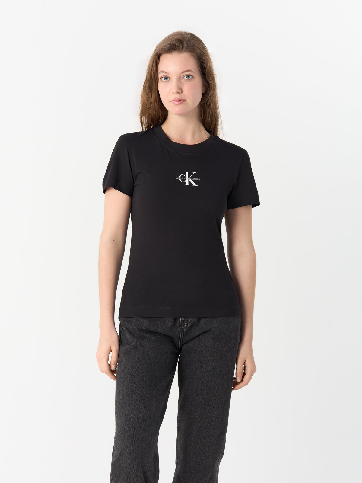 

Футболка женская Calvin Klein Jeans J20J222564 черная XL, Черный, J20J222564