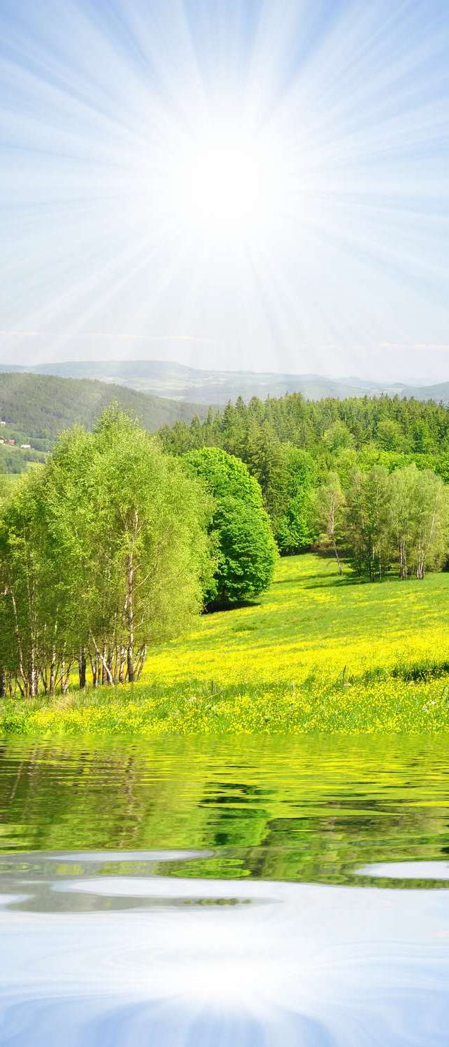 фото Самоклеющиеся фотообои "на берегу", 90x210 см, эффект отраженный фотообои.рф