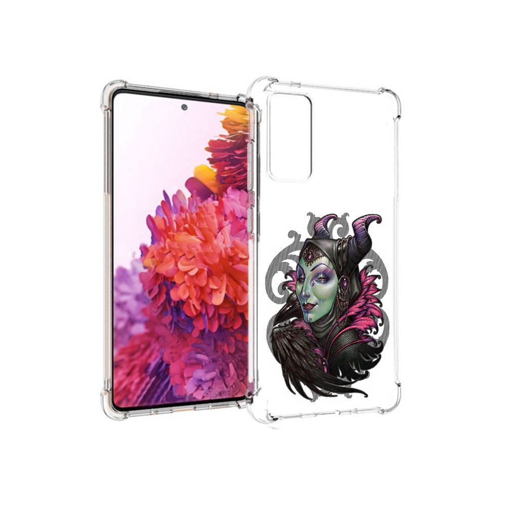 

Чехол MyPads Tocco для Samsung Galaxy S20 FE зеленая девушка с вороном (PT153647.496.357), Прозрачный, Tocco