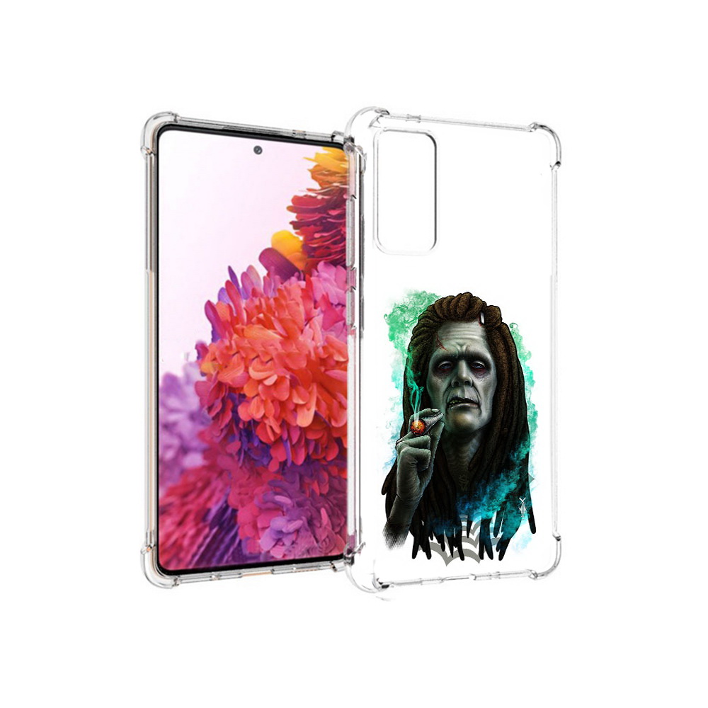 

Чехол MyPads Tocco для Samsung Galaxy S20 FE зеленый мужчина с сигаретой, Прозрачный, Tocco