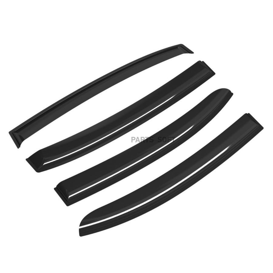 VORON GLASS Комплект дефлекторов CORSAR Kia Rio II 2005-2011 /седан/к-т 4шт.