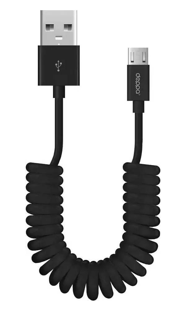 

Кабель Deppa USB - Micro-USB, 2.4 А, 1.5 м, черный (72123)