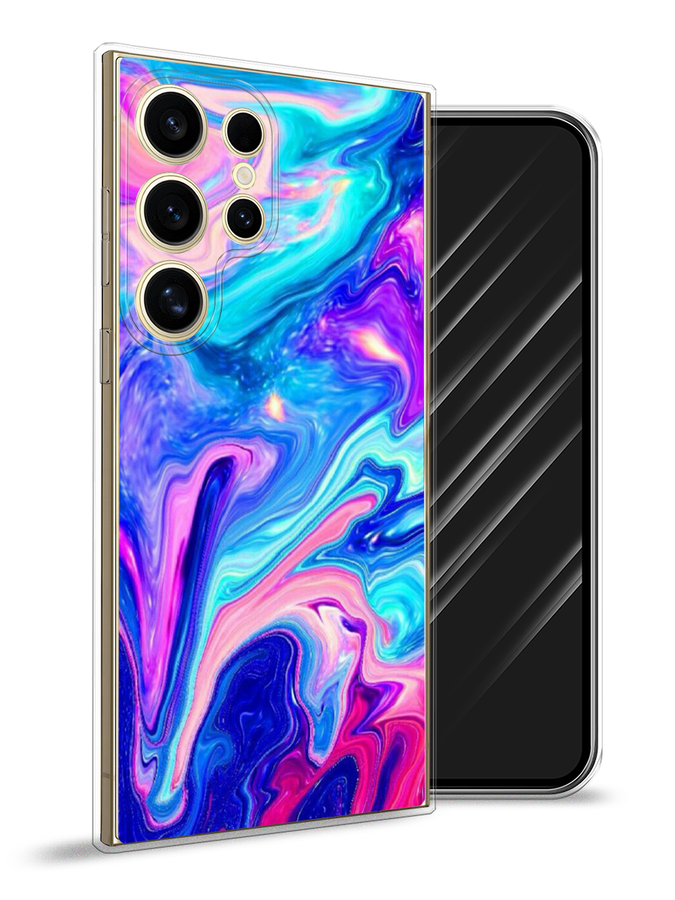 

Чехол Awog на Samsung Galaxy S24 Ultra "Потеки краски", Розовый, 2109250-1
